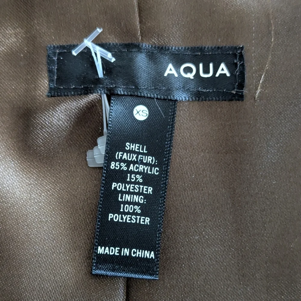 AQUA Faux Fur Vest Size XS pre owned - Picture 8 of 8